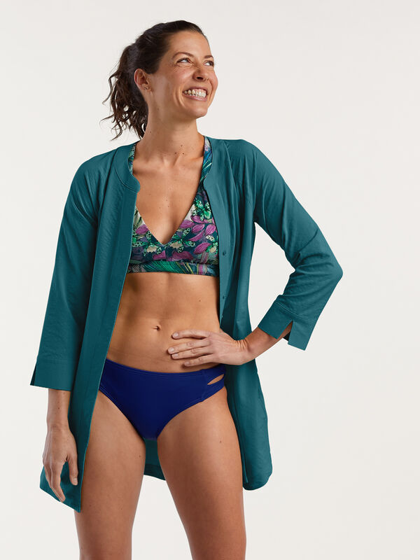 Speed Racer Tunic Cover-up Dress - 3/4 Sleeve