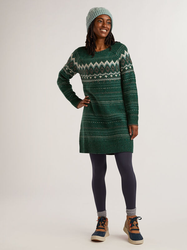 Krimson Klover Sweater Dress: Tweedy