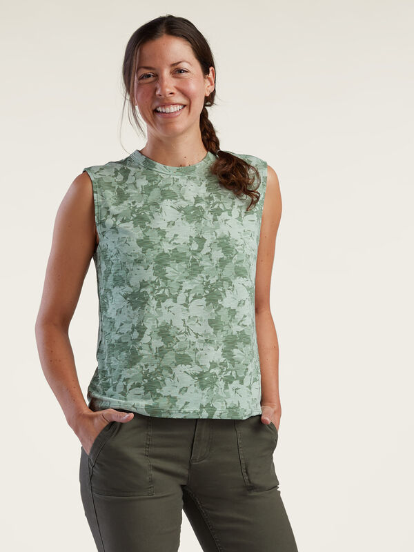 Women's Muscle Tank Top: Ravine - Canopy
