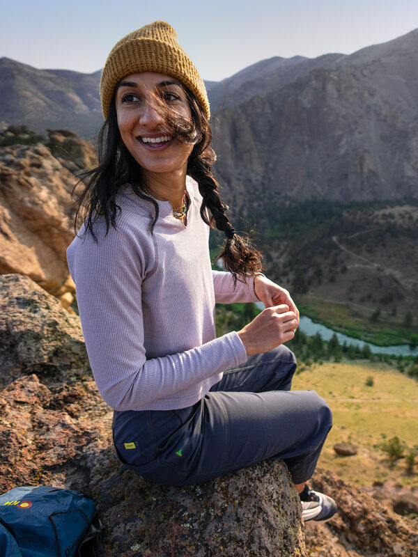 Women&rsquo;s Long Sleeve Waffle Knit Top Nectar