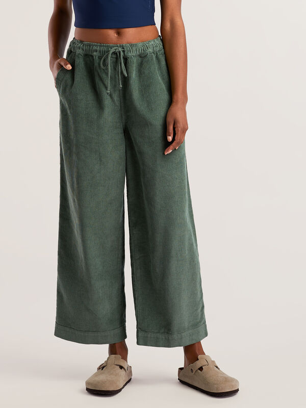 Toad&Co Women&rsquo;s Pull On Wide Leg Corduroy Pants Cascadia