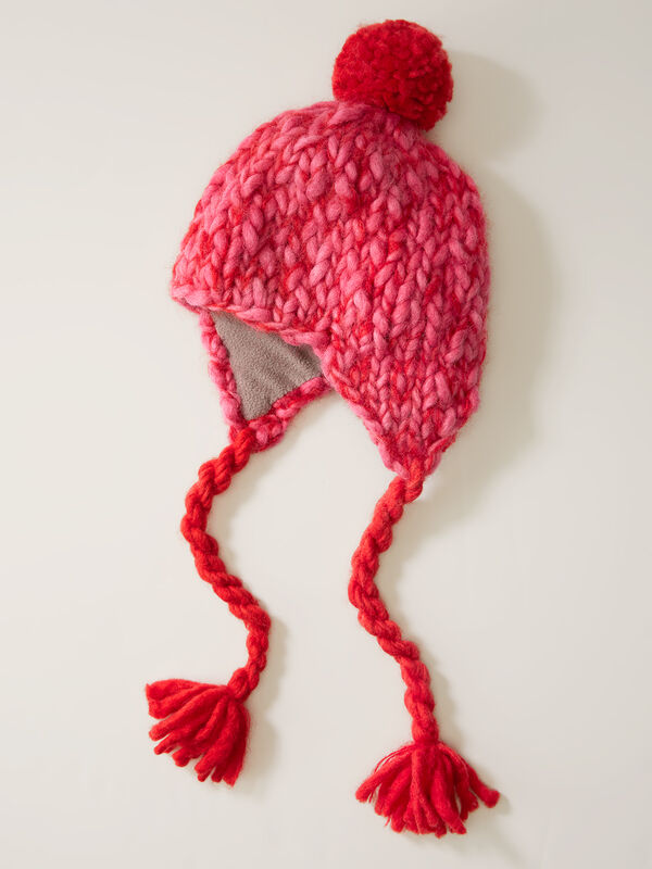 French Knot Women&rsquo;s Daphne Handcrafted Wool Earflap Beanie